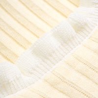 Knit Contrast Ruffle Ribbed Tank Top