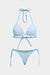 Stripes Print Tie-Up Bikini Set