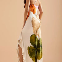 One-Shoulder Maxi Slip Dress