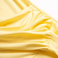 Asymmetrical One Shoulder Ruched Maxi Dress