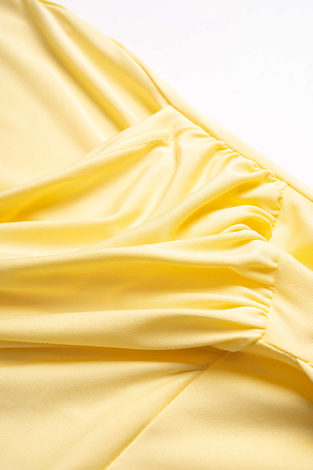 Asymmetrical One Shoulder Ruched Maxi Dress