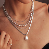 Pearl Chain Layered Necklace