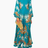 Vintage Stunning Print Maxi Dress