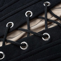 Contrast Tie-Up Corset Tube Top