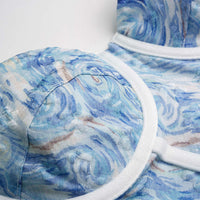 Artistic Print Bustier Tie Back Tube Top