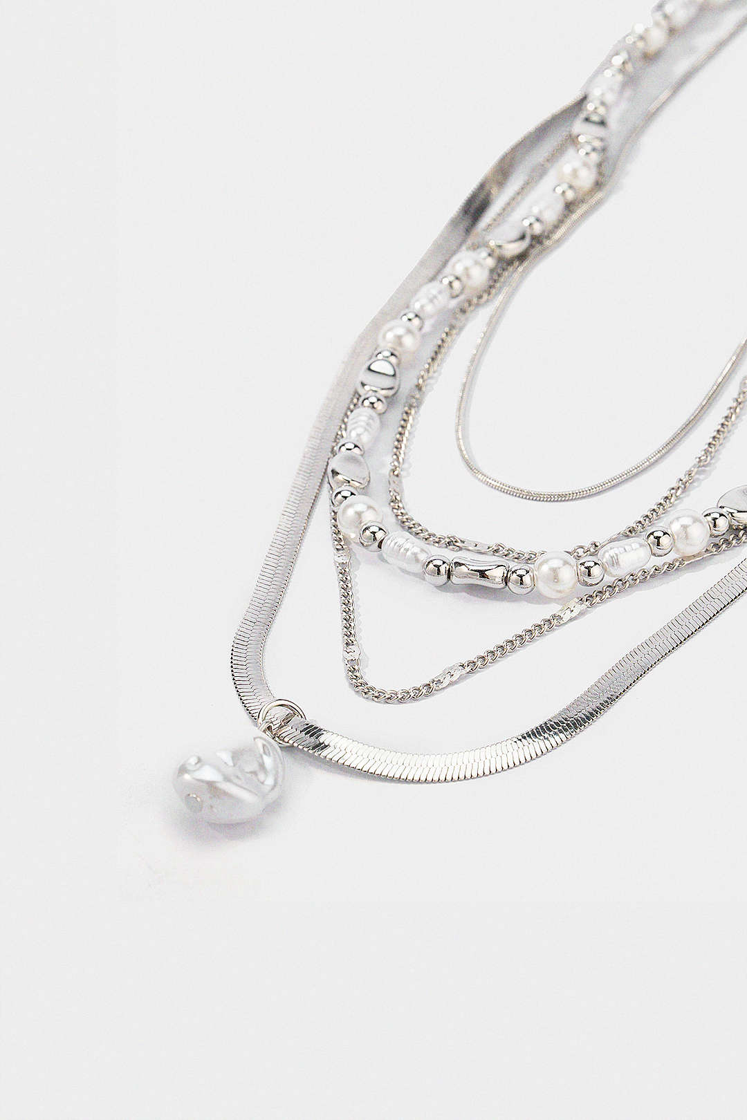 Pearl Chain Layered Necklace
