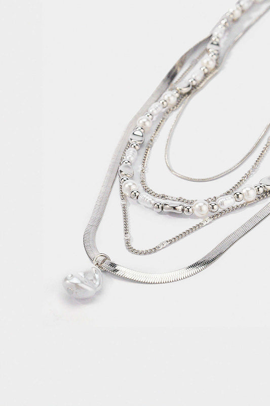 Pearl Chain Layered Necklace