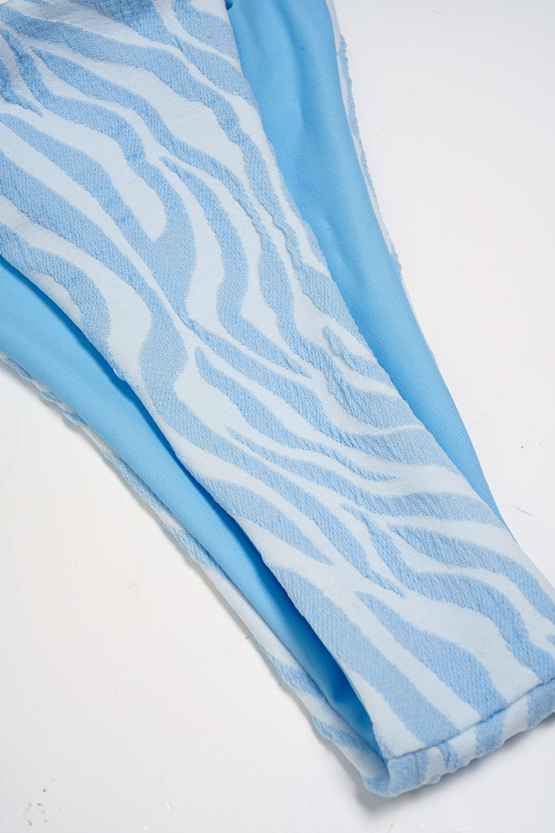 Stripes Print Tie-Up Bikini Set