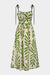 Leaves Print Slip Sleeveless Maxi Dress