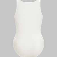 Plus Size Letter Print Sleeveless Bodysuit