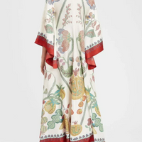 Hand-Placed Ebony Print Maxi Dress