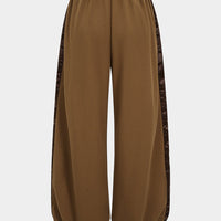 Patchwork Detail Ruched Pants