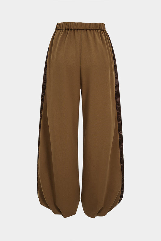 Patchwork Detail Ruched Pants