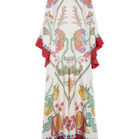Hand-Placed Ebony Print Maxi Dress