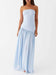 Exquisite Backless Pleats Strapless Maxi Dress