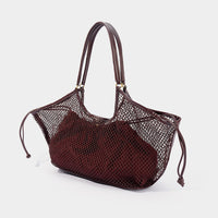 Mesh Drawstring Tote Bag