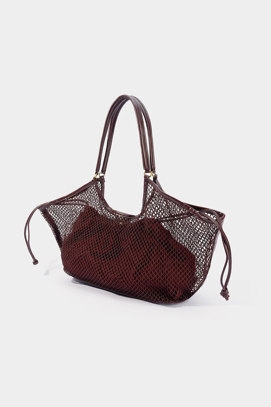Mesh Drawstring Tote Bag