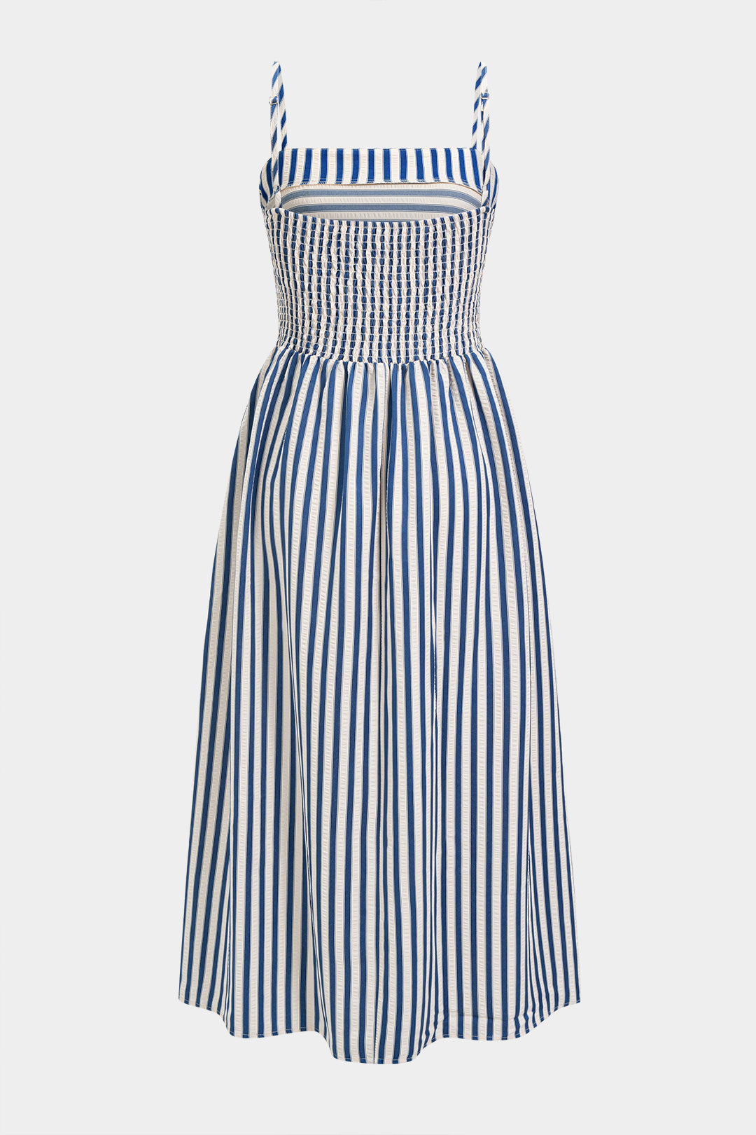 Stripes Print Slip Strapless Sleeveless Maxi Dress