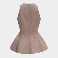 Asymmetrical Ruched Hem Tank Top
