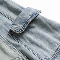Denim Pocket High Waist Wide Leg Jeans
