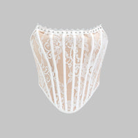 Lace Tie Back Tube Top