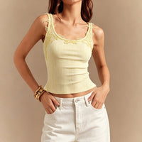 Floral Round Neck Tank Top