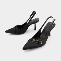 Pointed Toe Tie-Up Heels