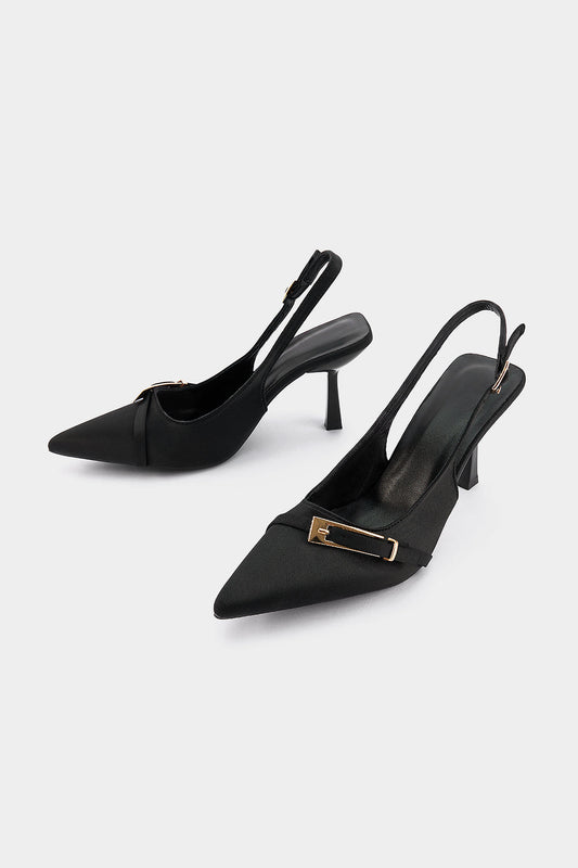 Pointed Toe Tie-Up Heels