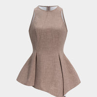 Asymmetrical Ruched Hem Tank Top