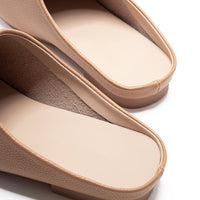 Leather Square Toe Flats