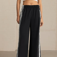 Contrast Straight Leg Pants