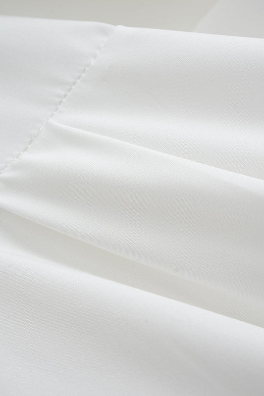Ruched Tie-Back Long-Sleeve Shirt