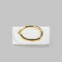 Metallic Faux Leather Clutch Bag