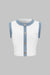 Knit Textured Button Patchwork Tank Top