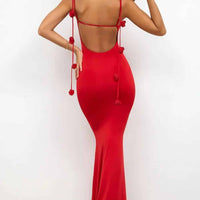 Decor Cami Backless Fitted Maxi Dresses