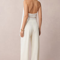 Mesh Halter V-Neck Asymmetrical Backless Ruched Cami Top