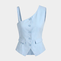Asymmetrical Button Vest