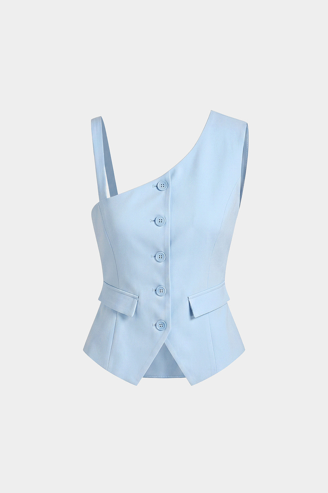 Asymmetrical Button Vest