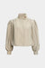 Stand Collar Ruched Shoulder Pad Jacket