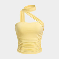 Halter Neck Asymmetrical Tube Top