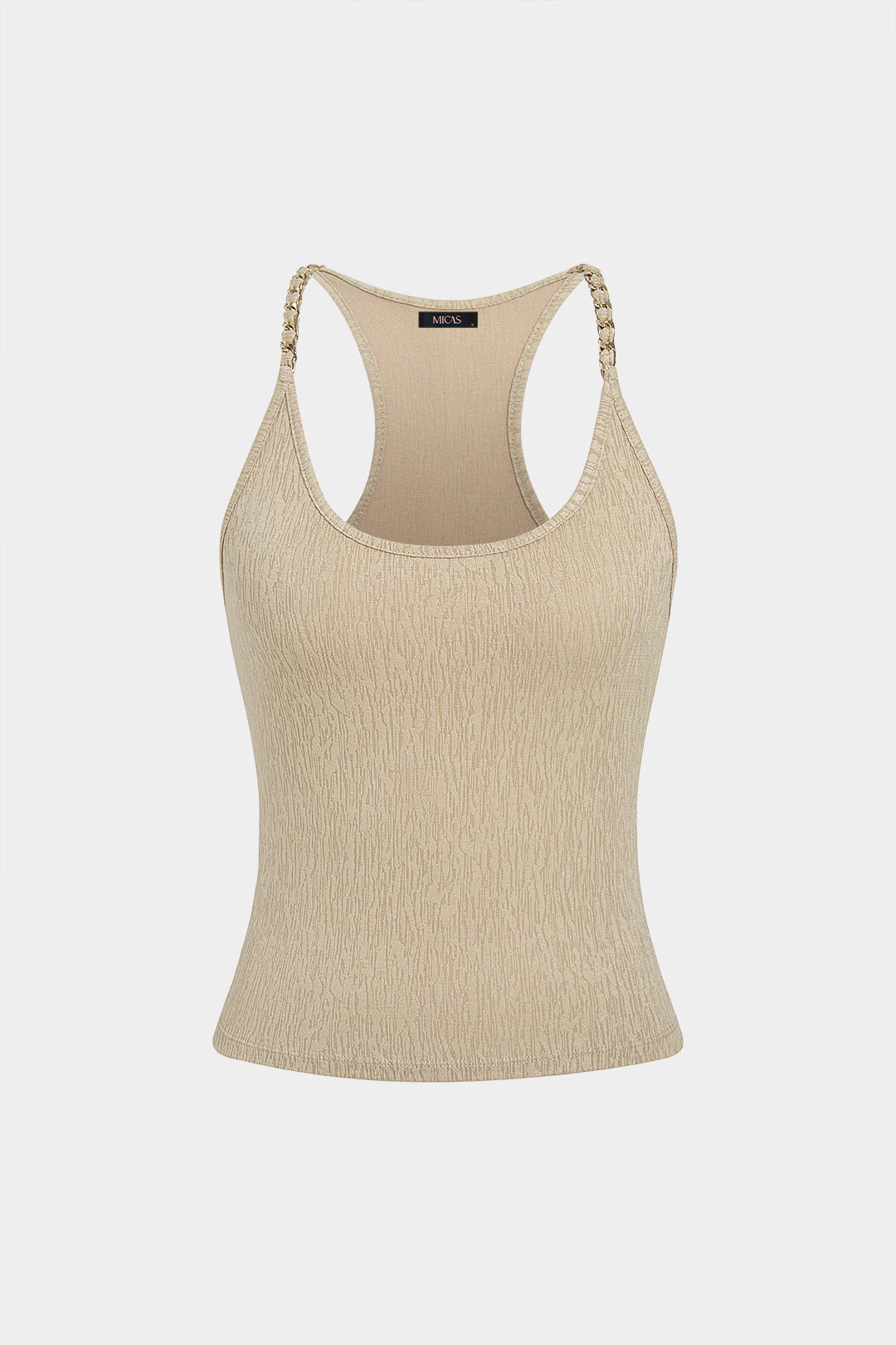Metallic Round Neck Cami Top