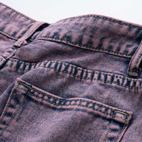 Denim Asymmetrical Ripped Pocket Shorts