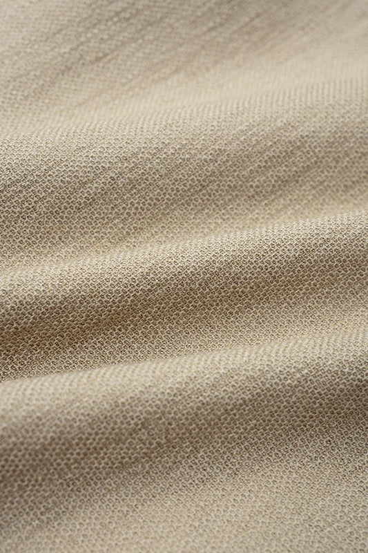 Linen Contrast Binding High Waist Skirt