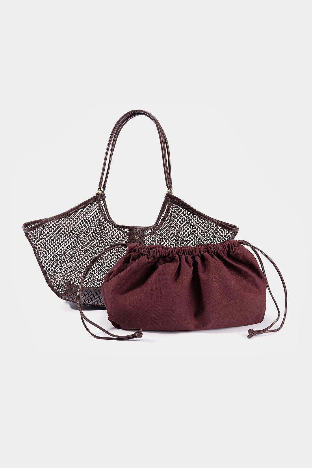 Mesh Drawstring Tote Bag