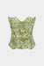 Flower Applique Corset Tie Back Tube Top