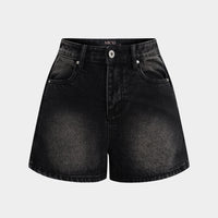 Denim Button Pocket Shorts