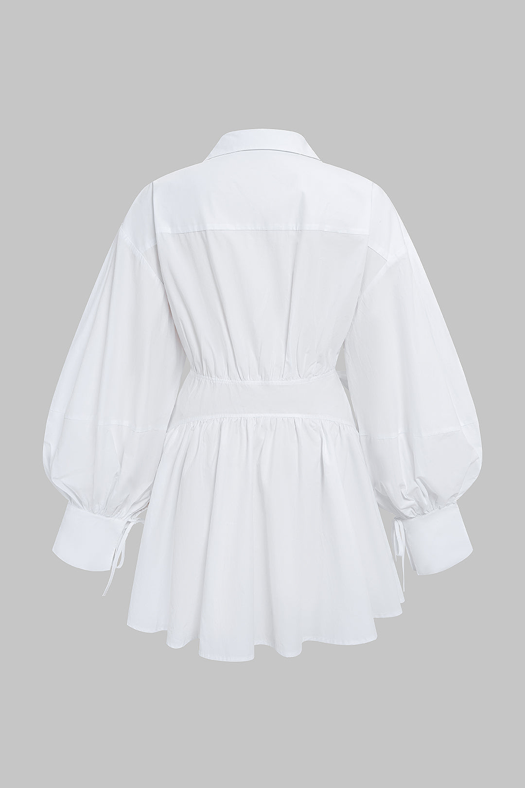 Ruched Asymmetrical Tie-Front Mini Dress