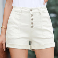 Lila Vintage Denim Stretch Shorts