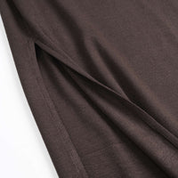 Asymmetrical Long Sleeve Top And Sleeveless Bodycon Dress Set