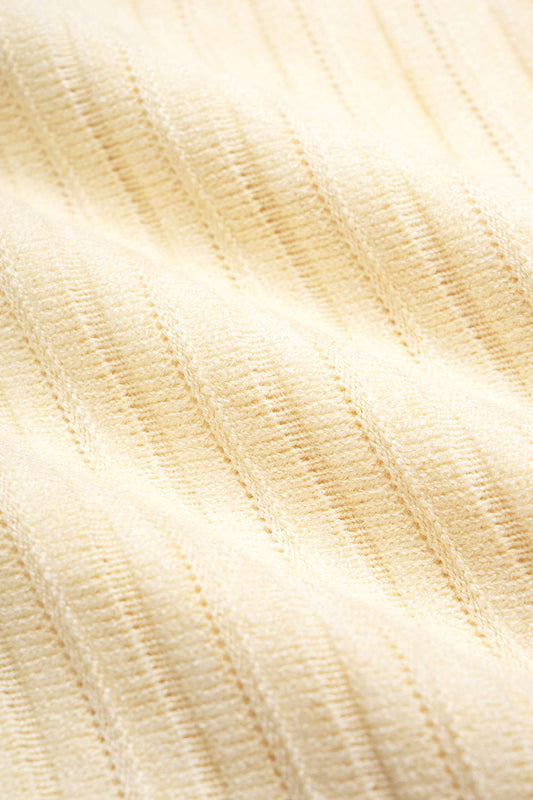Knit Contrast Ruffle Ribbed Tank Top